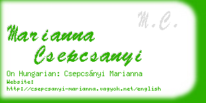 marianna csepcsanyi business card